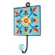 Turquoise Tiny Flower Ceramic Tile Hook